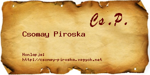 Csomay Piroska névjegykártya