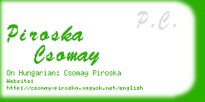 piroska csomay business card